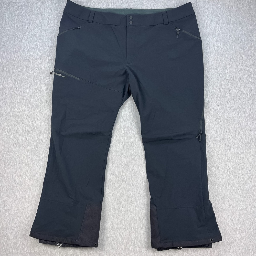 Eddie Bauer First Ascent Softshell Snow Pants Womens 3X Black Fleece-Lined NEW